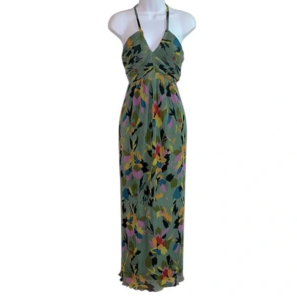 green emerald velvet dress Baltic Born Womens Kamila Tulle Maxi Dress | Juniper Green main image 0